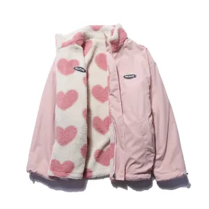 Hannah™ | Dual-Sided Heart Fleece Jacket