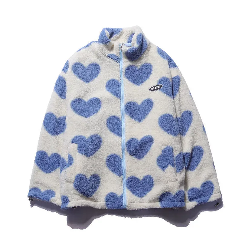 Hannah™ | Dual-Sided Heart Fleece Jacket