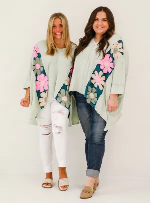Hey Daisy Washed Patchwork Oversized Top by Oli & Hali