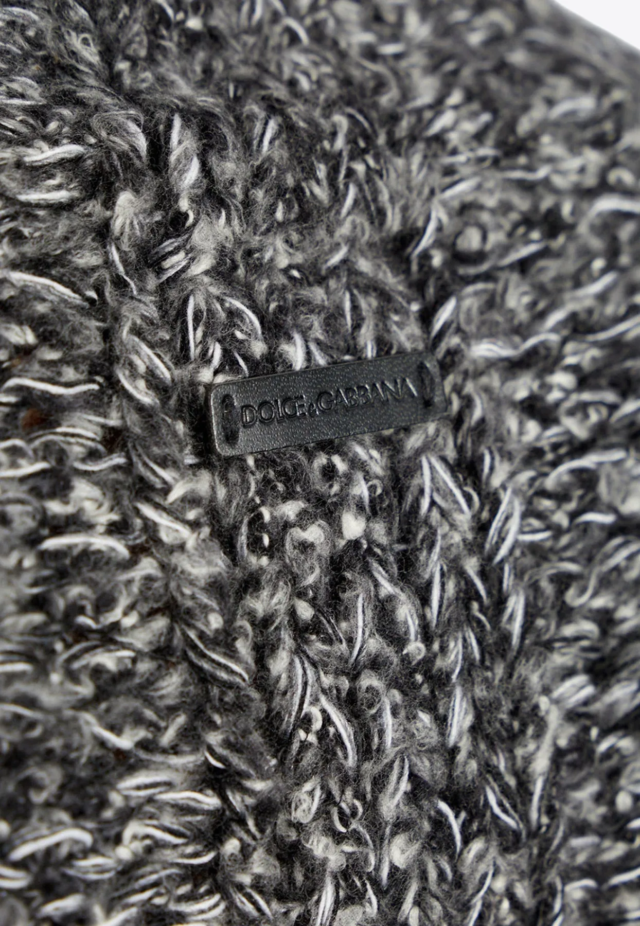 High-Neck Chunky Knit Sweater