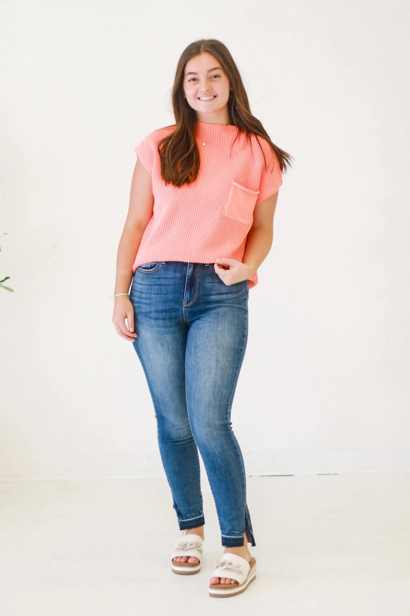 Higher Love Mock Neck Top in Desert Flower