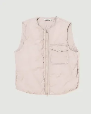 Hiker Puff Vest Cotton Typewriter Ivory