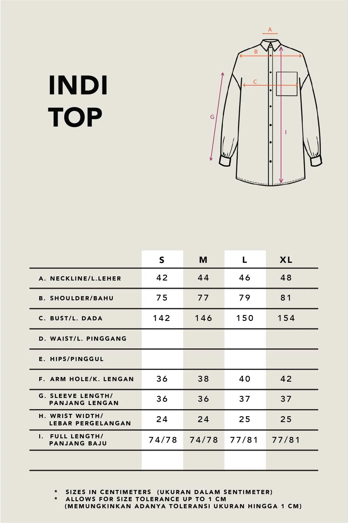 INDI TOP NAVY