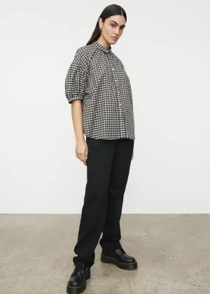 Ines Blouse - Monochrome Check
