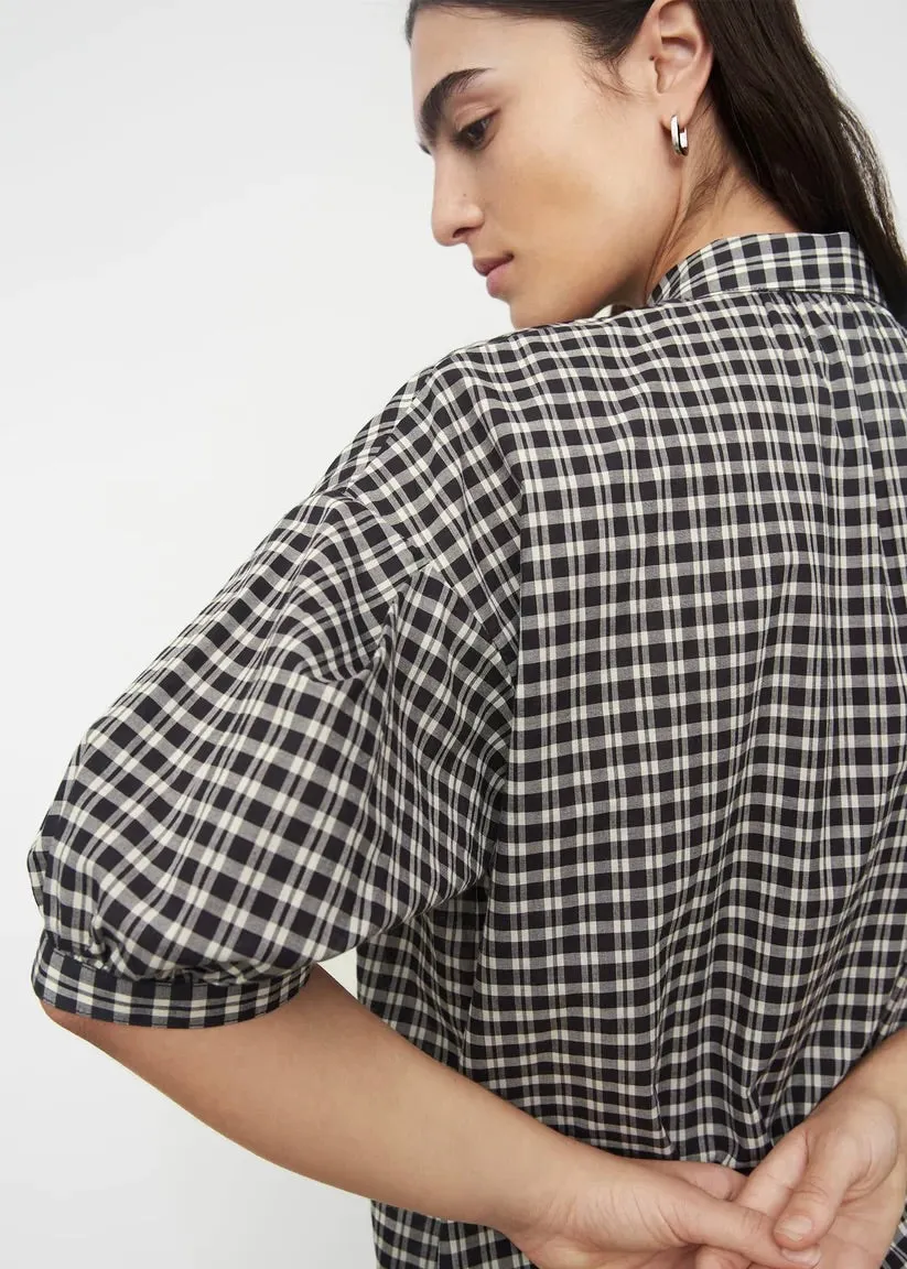 Ines Blouse - Monochrome Check