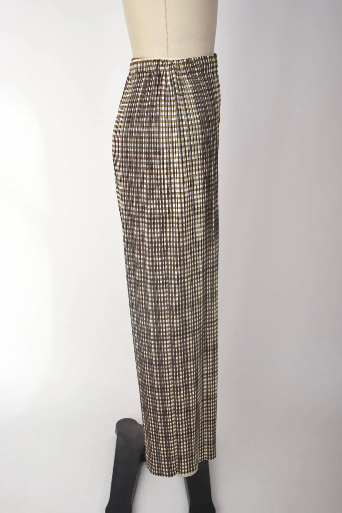 Issey Miyake Plissé Gingham Pant Set