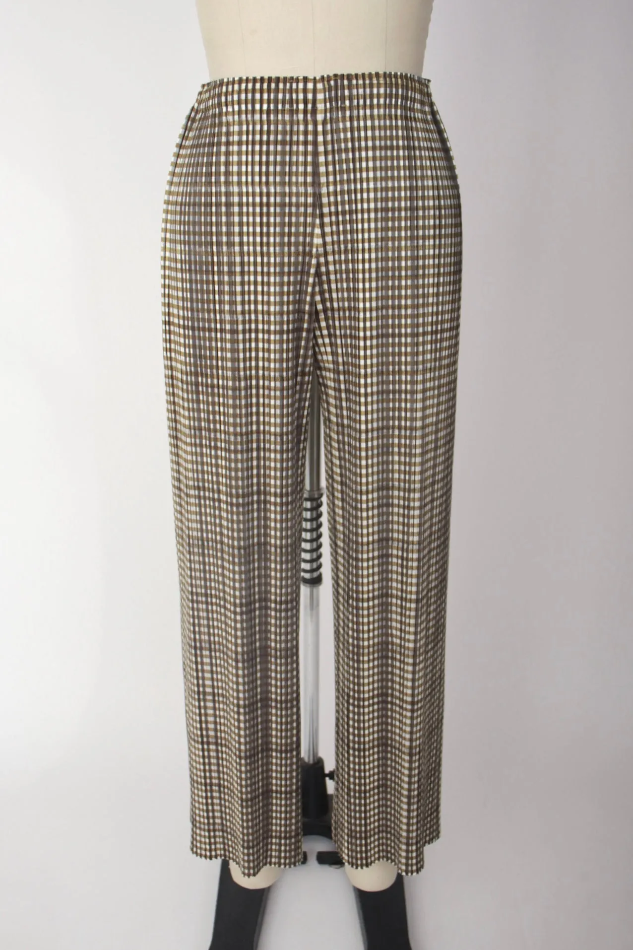 Issey Miyake Plissé Gingham Pant Set