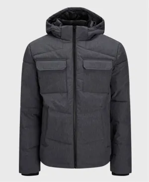 Jack Jones Brady Puffer Jacket Dark Grey