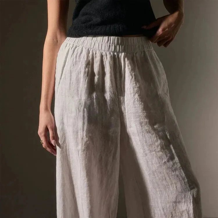 James Perse Lightweight Linen Wide Leg Pant
