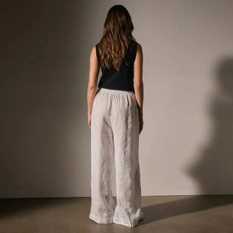 James Perse Lightweight Linen Wide Leg Pant