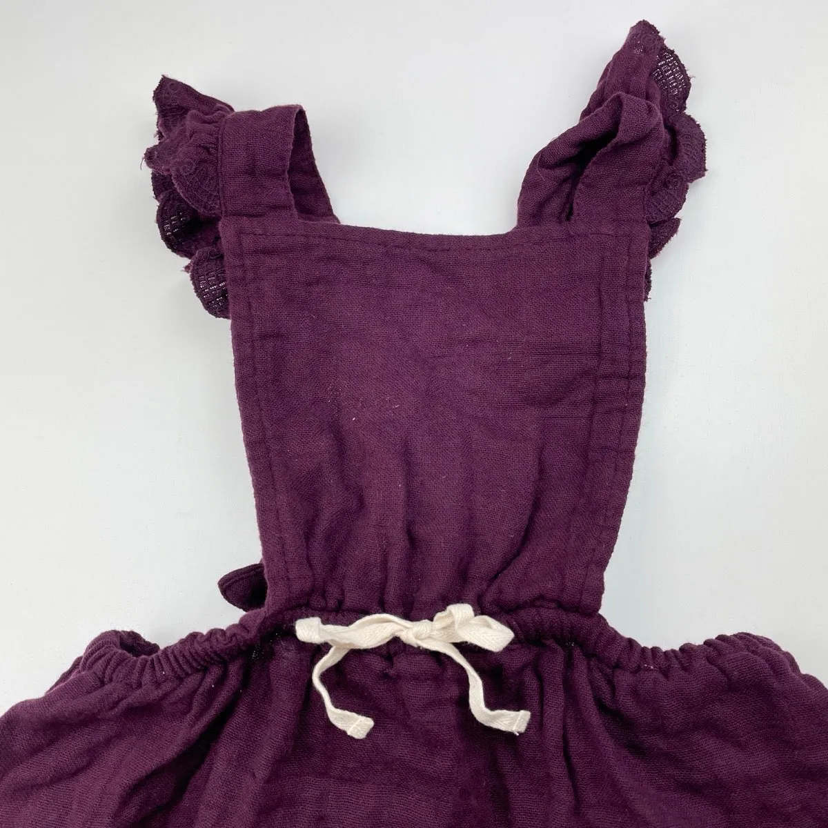 JAMIE KAY lightweight organic cotton overalls dress / pinafore, size 1, Pre-loved