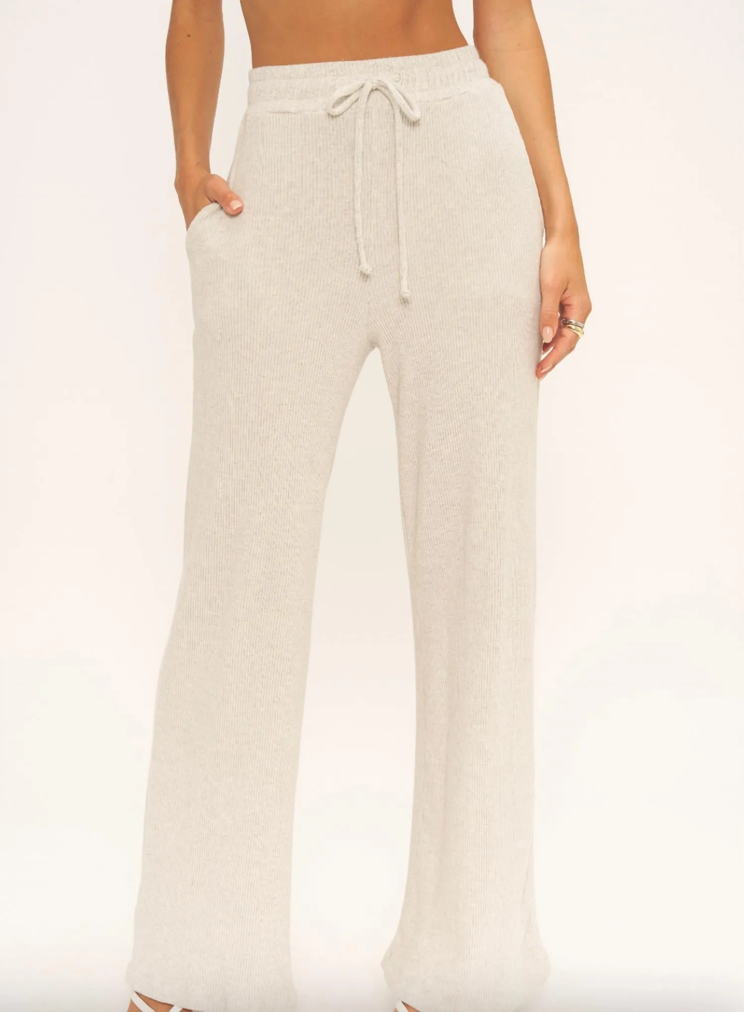 Joanna Rib Wide Leg Pant