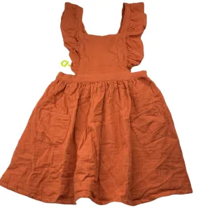 KID crinkle cotton overalls dress / pinafore, size 6, BNWT