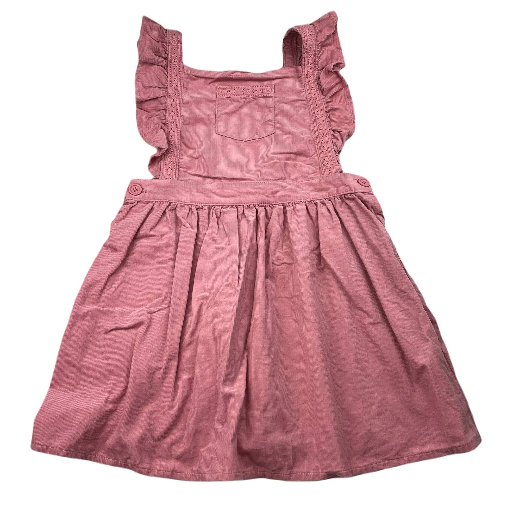 KID lightweight corduroy cotton overalls dress / pinafore, size 4, Pre-loved