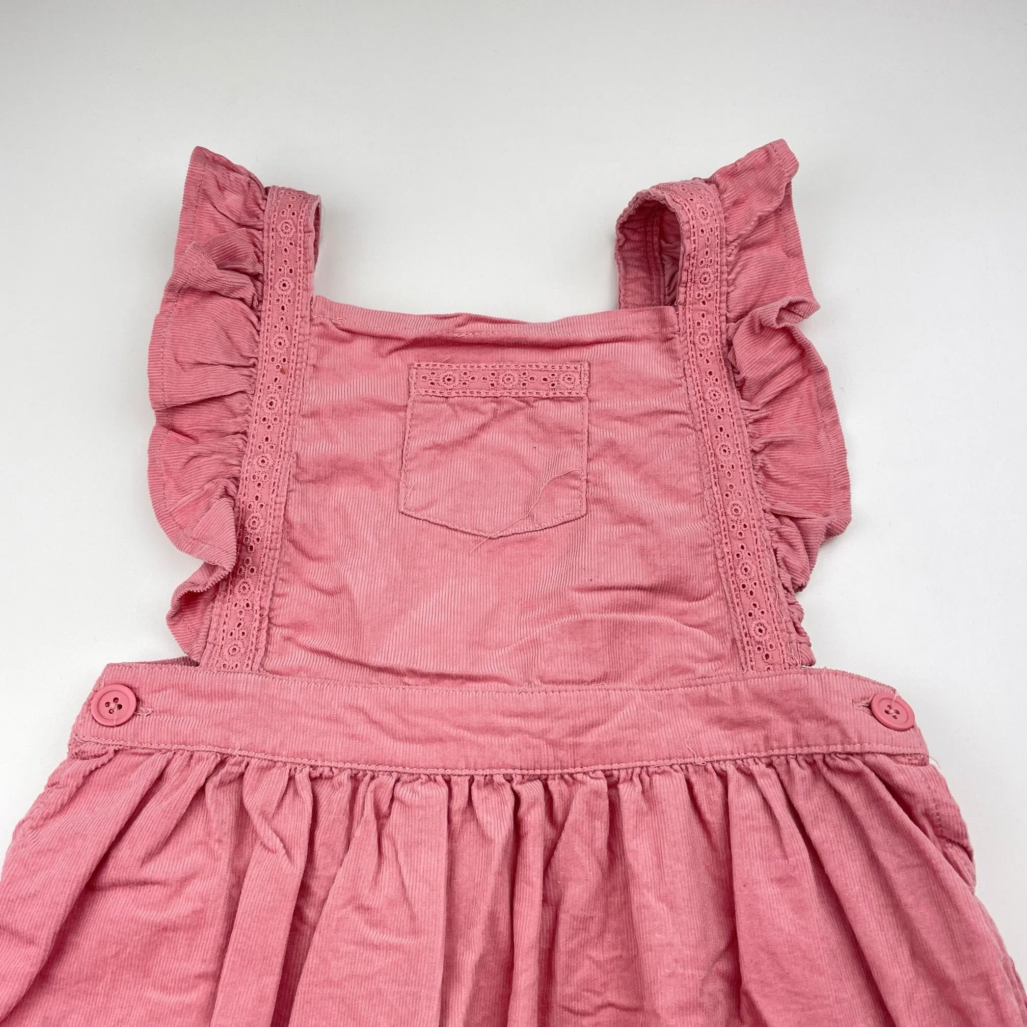 KID lightweight corduroy cotton overalls dress / pinafore, size 4, Pre-loved