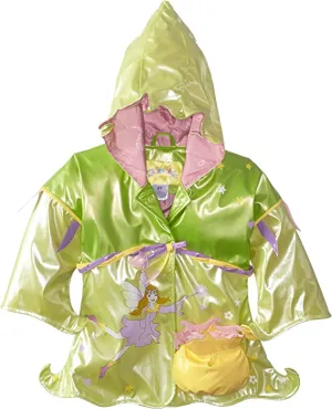 Kidorable Girls' Little Fairy All Weather Waterproof Coat, Green, 5/6