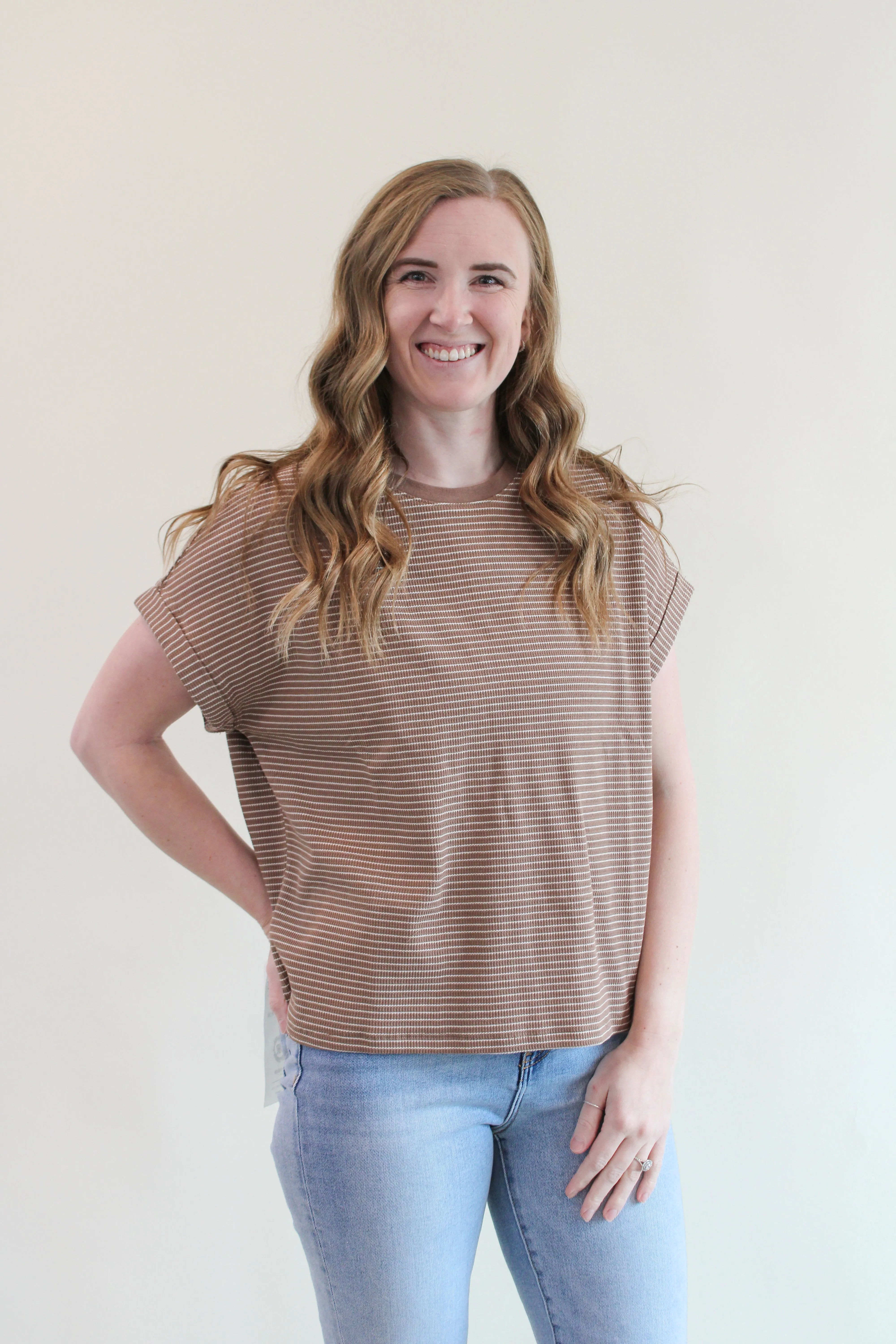 KINSEY ROLLED-UP CUFF TOP