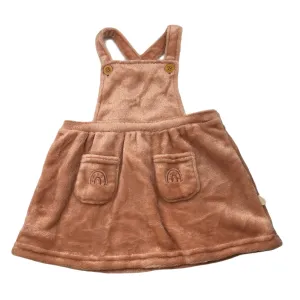 KIT   PEARL soft fleece overalls dress / pinafore, size 2, Pre-loved