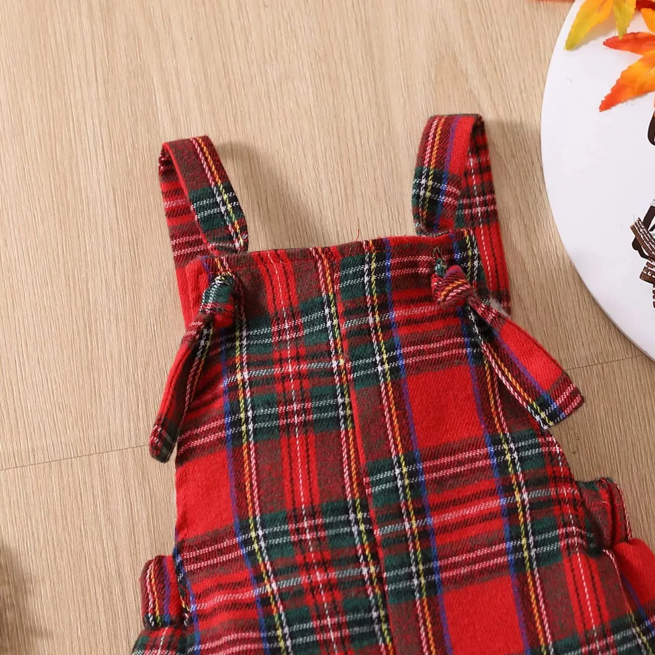 Knot Style Tartan Dungs with Flare Detail