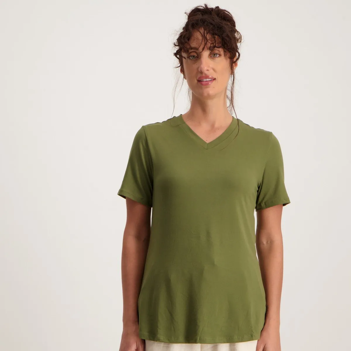 Ladies Basic Tee - Fatigue