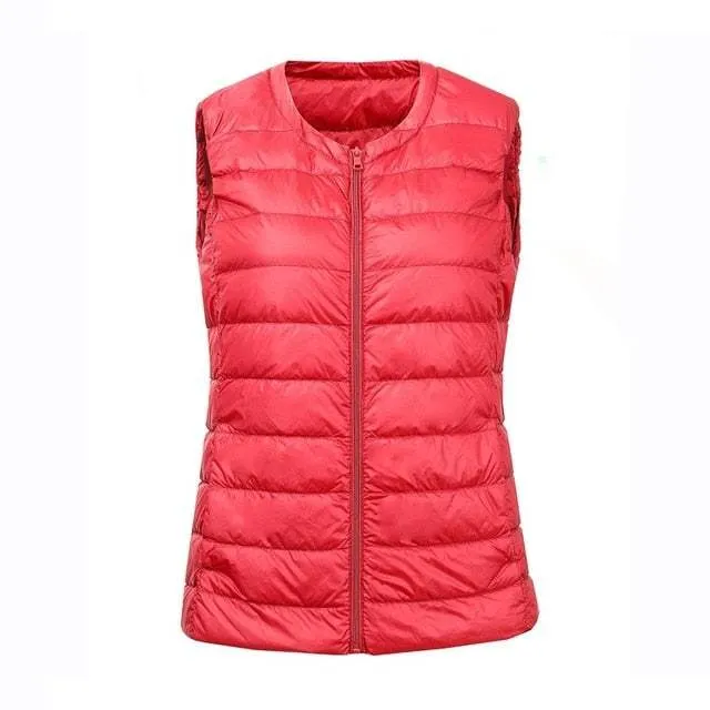 Large Size Waistcoat Women's Warm Vest Ultra Light Down Vest