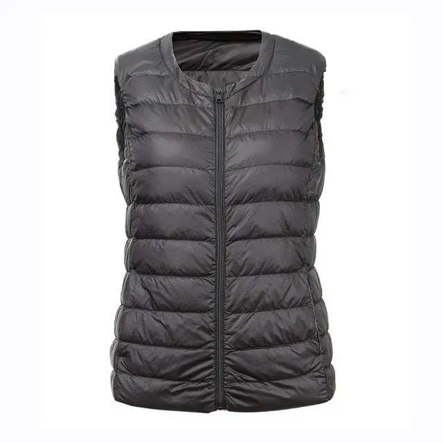 Large Size Waistcoat Women's Warm Vest Ultra Light Down Vest