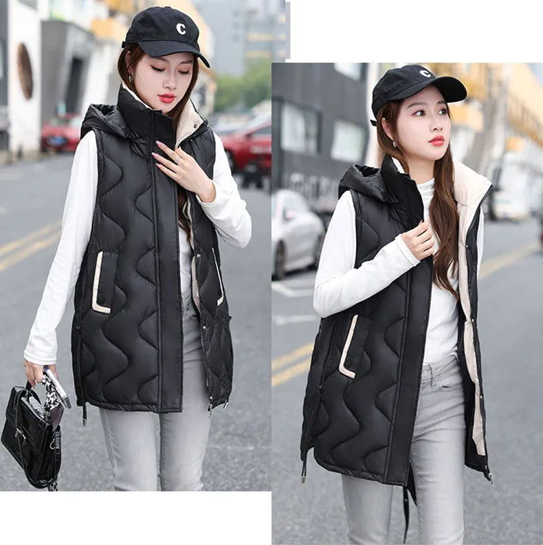 Lightweight and Stylish Solid Color Puffer Vest