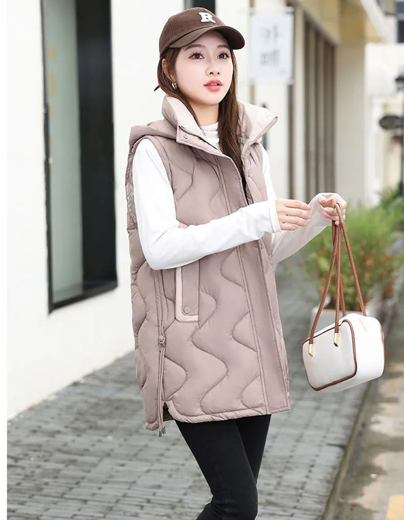 Lightweight and Stylish Solid Color Puffer Vest