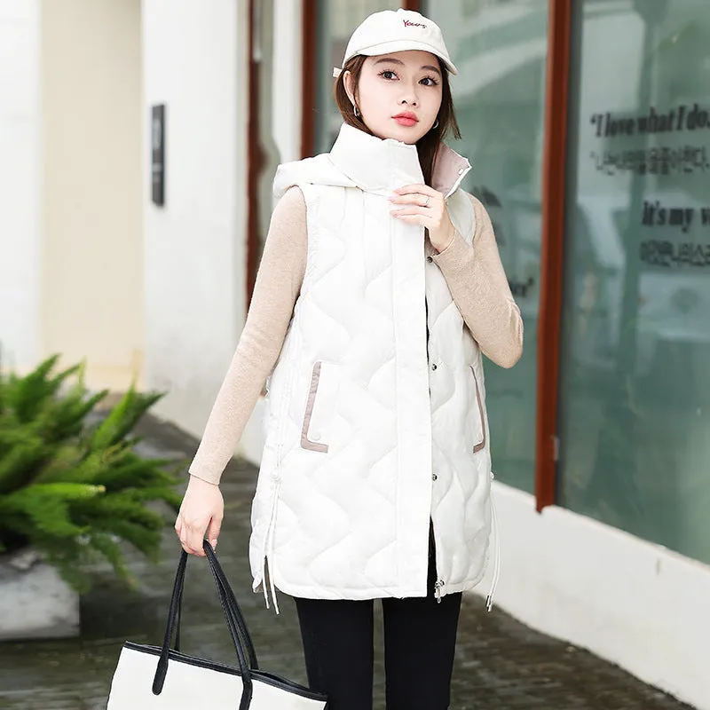 Lightweight and Stylish Solid Color Puffer Vest