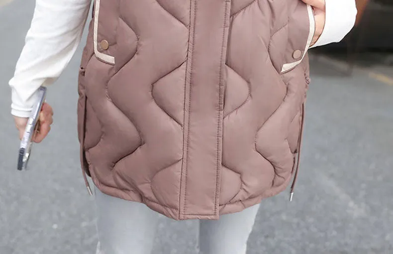 Lightweight and Stylish Solid Color Puffer Vest