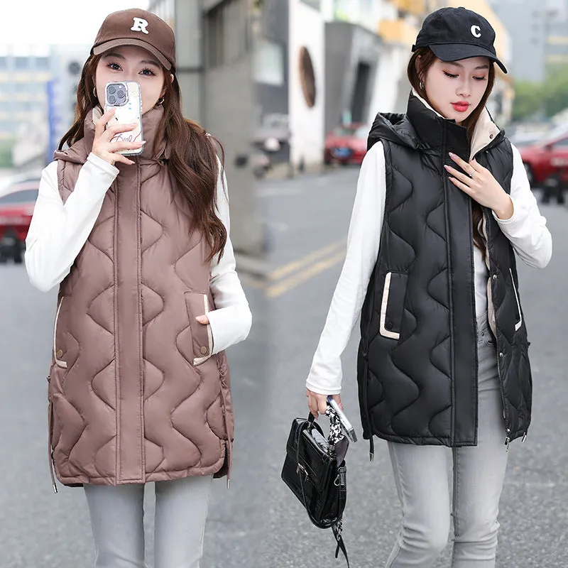 Lightweight and Stylish Solid Color Puffer Vest
