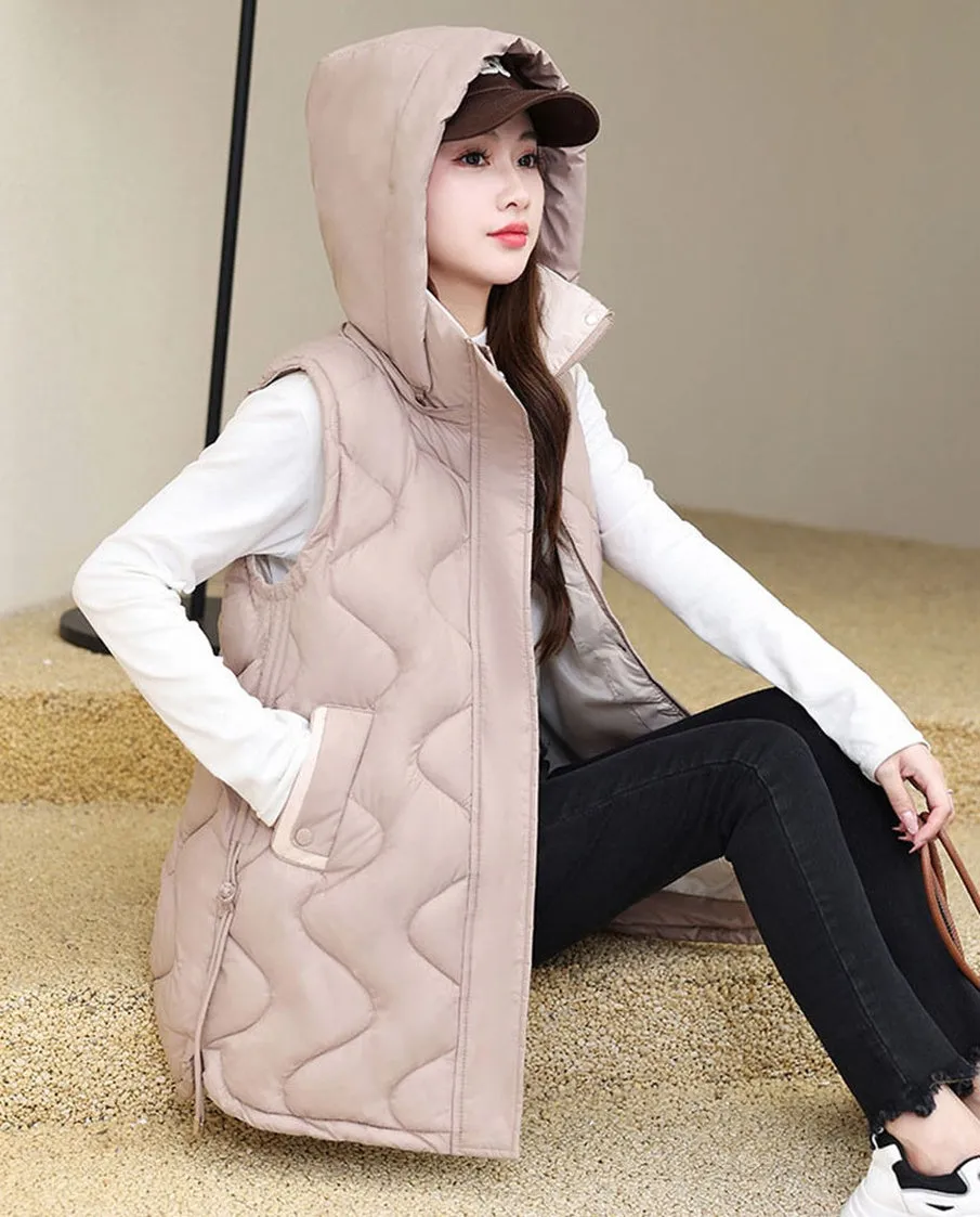 Lightweight and Stylish Solid Color Puffer Vest