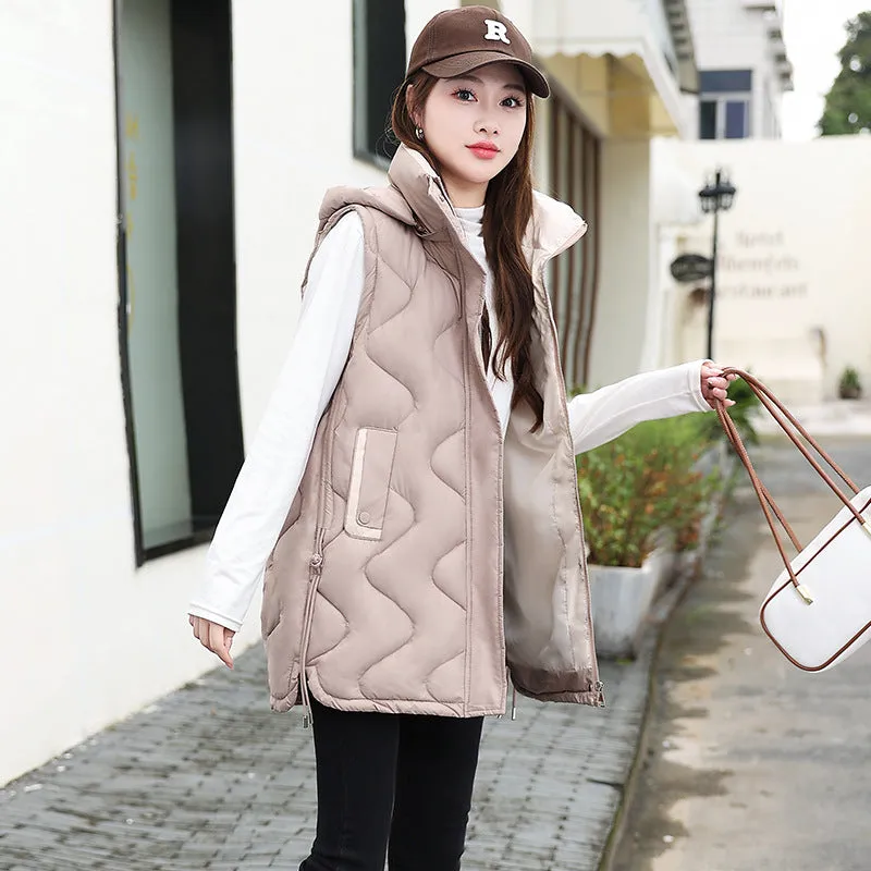 Lightweight and Stylish Solid Color Puffer Vest