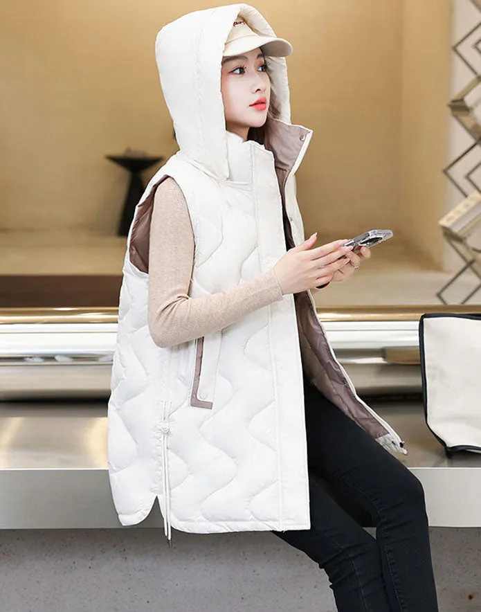 Lightweight and Stylish Solid Color Puffer Vest