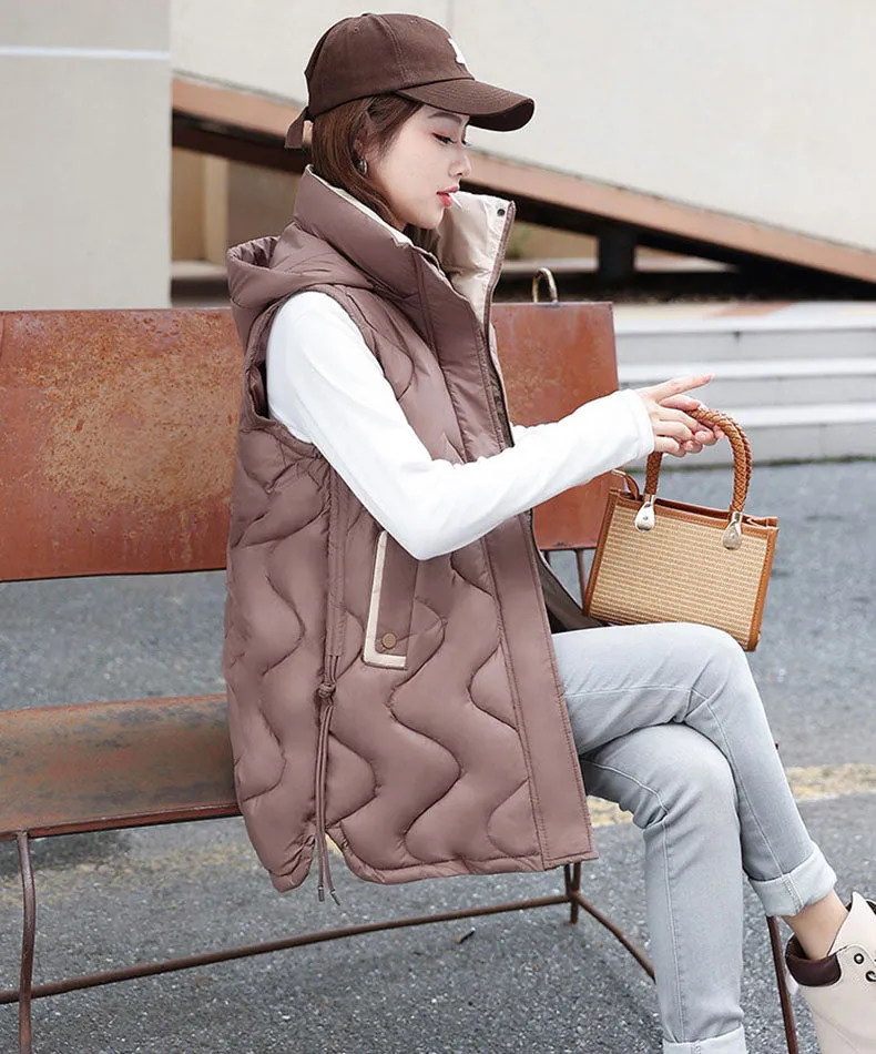 Lightweight and Stylish Solid Color Puffer Vest