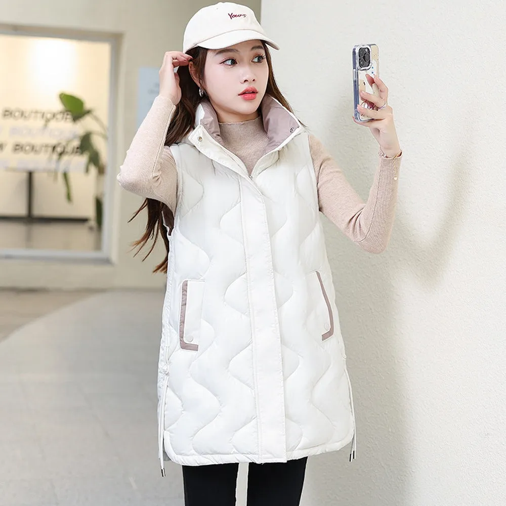 Lightweight and Stylish Solid Color Puffer Vest