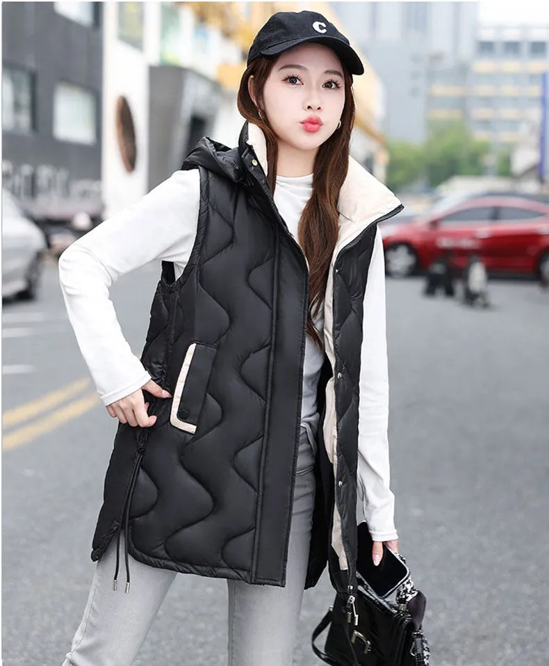 Lightweight and Stylish Solid Color Puffer Vest
