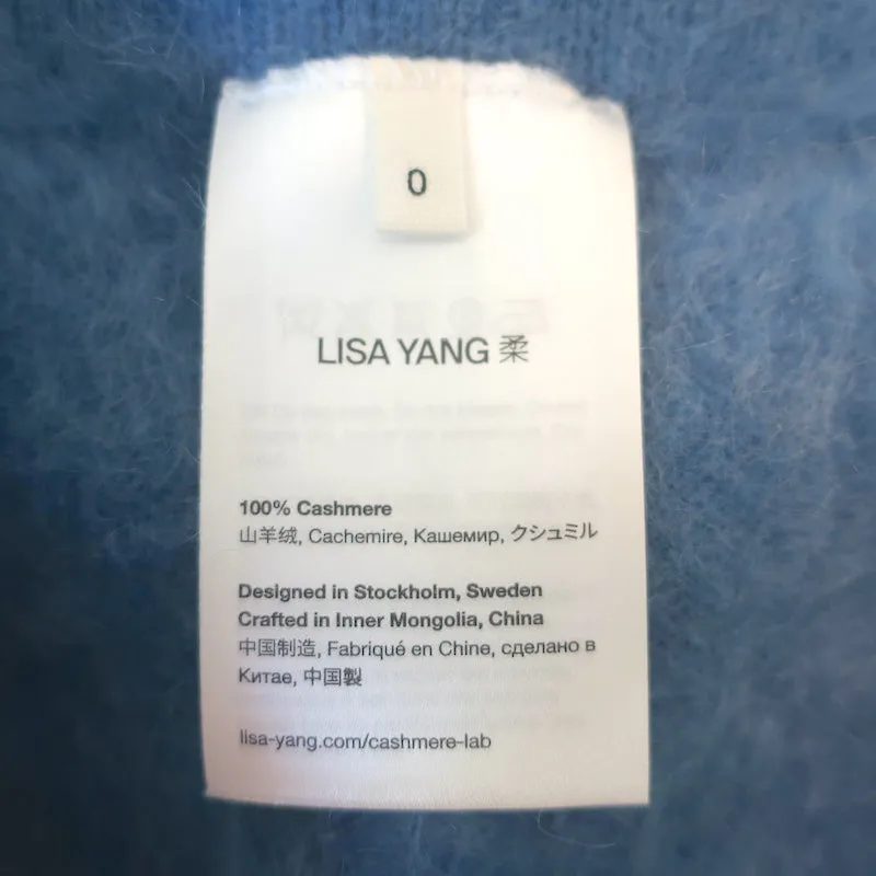Lisa Yang Ellery Cashmere Flared Lounge Pants Stormy Blue Size 0 NEW