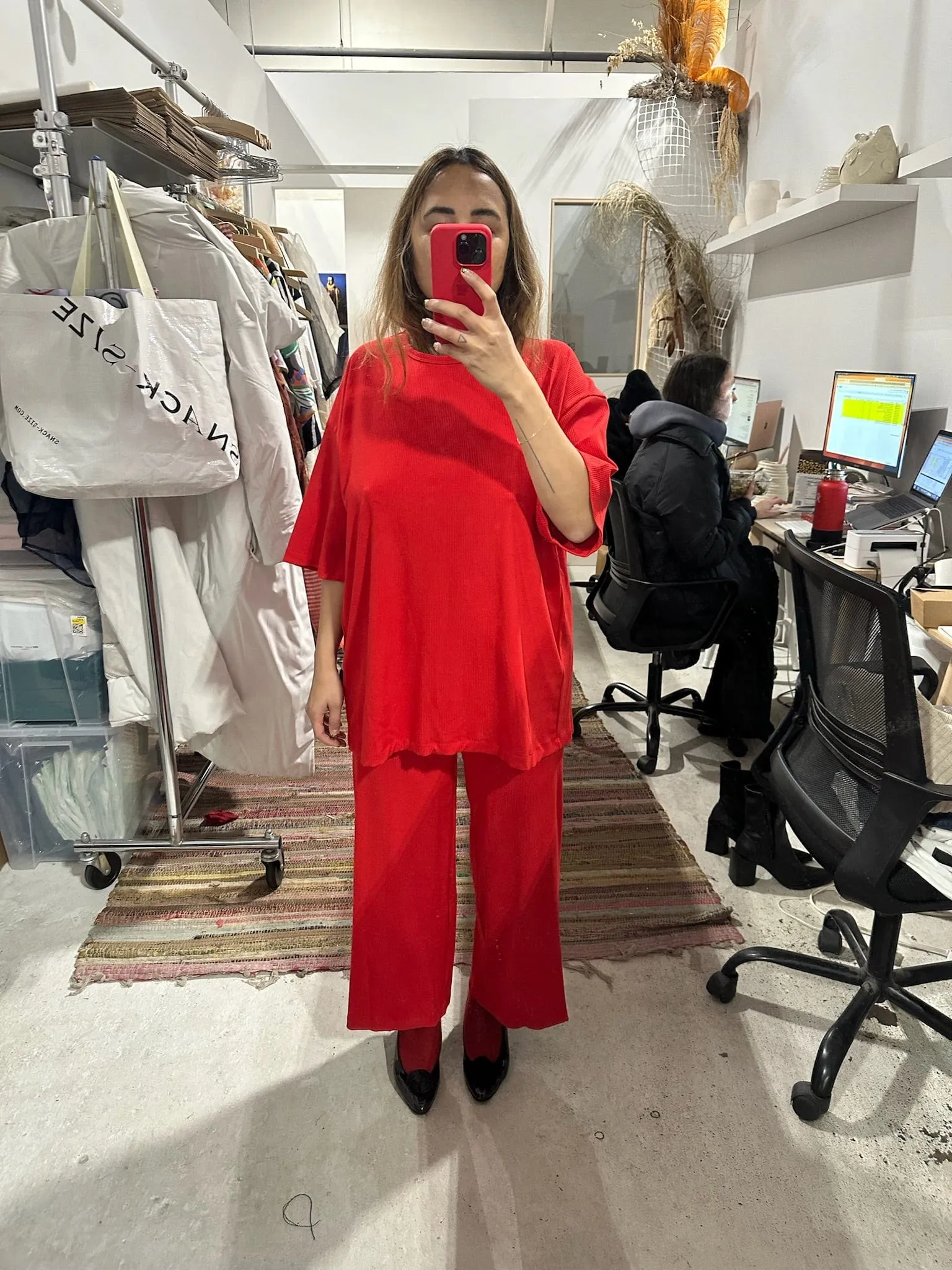 Liza Pant in Red