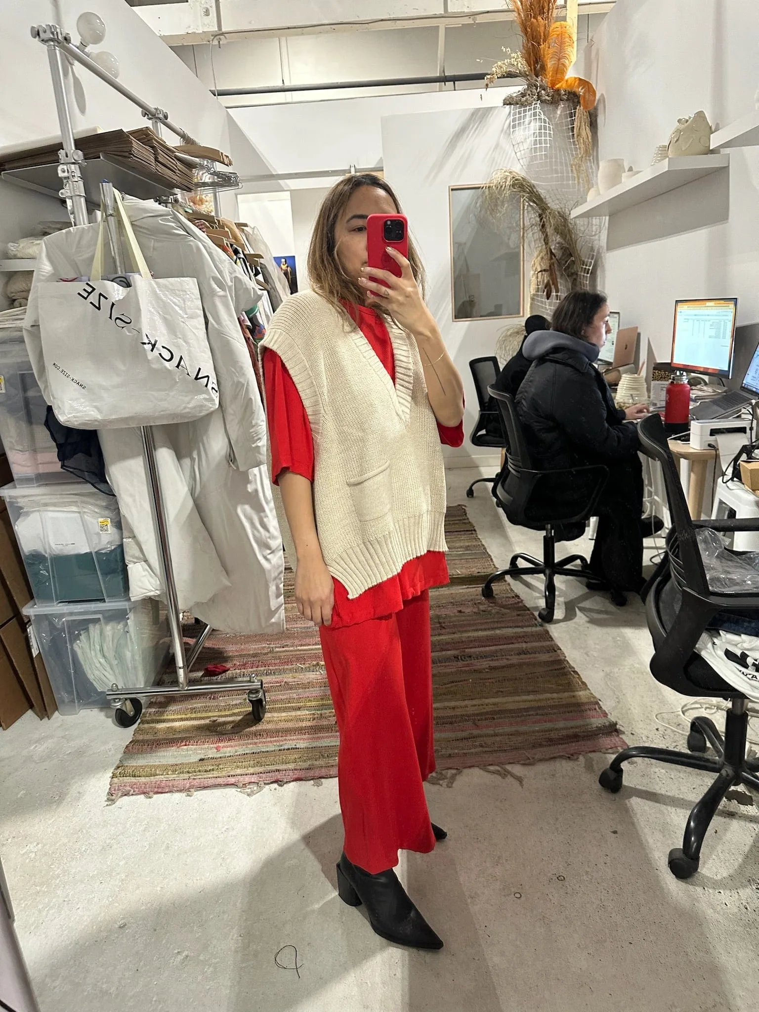 Liza Pant in Red