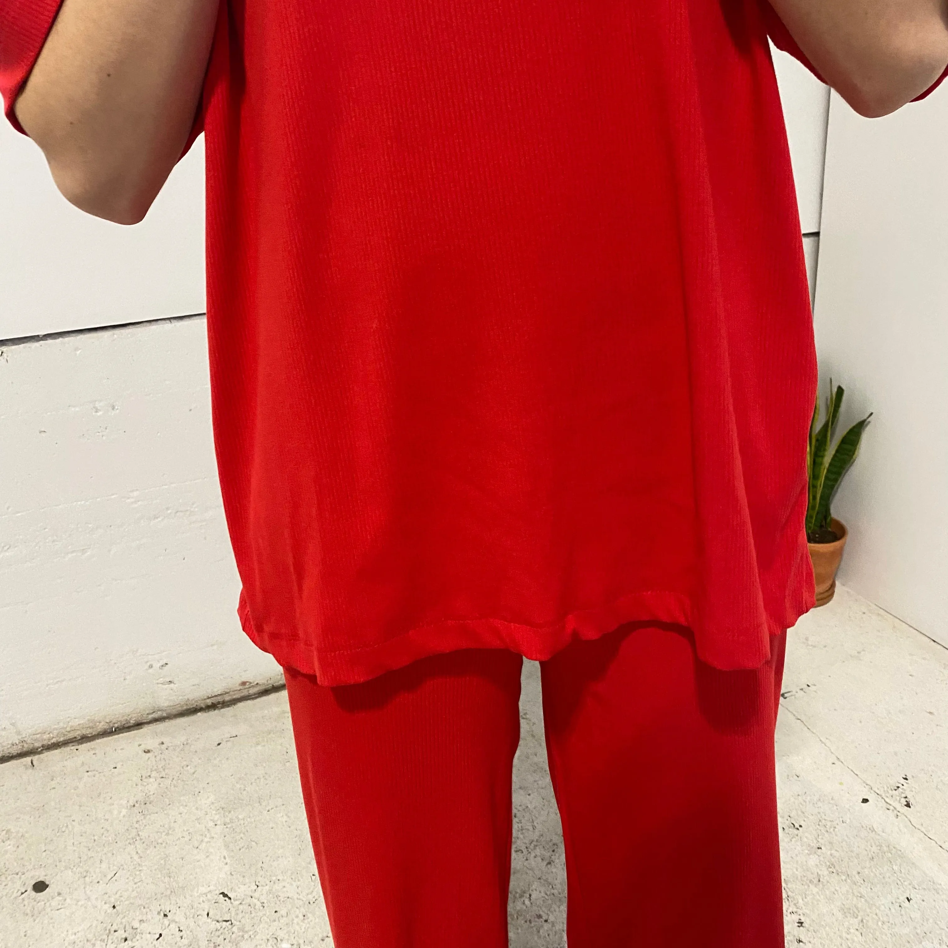 Liza Pant in Red