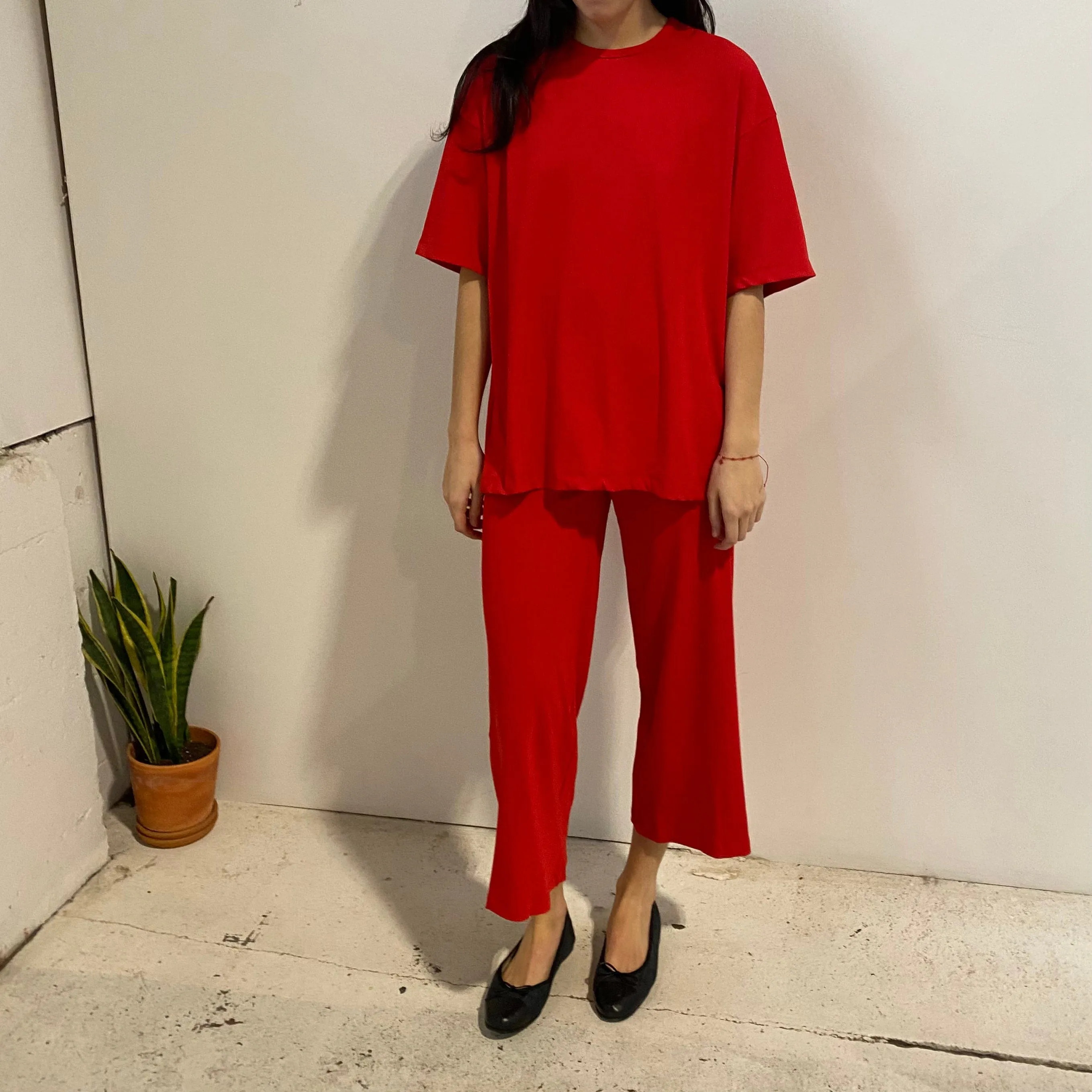 Liza Pant in Red
