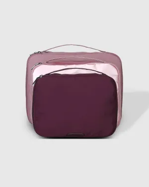 LOUENHIDE Madras 3 Piece Packing Cube - Multi Pink