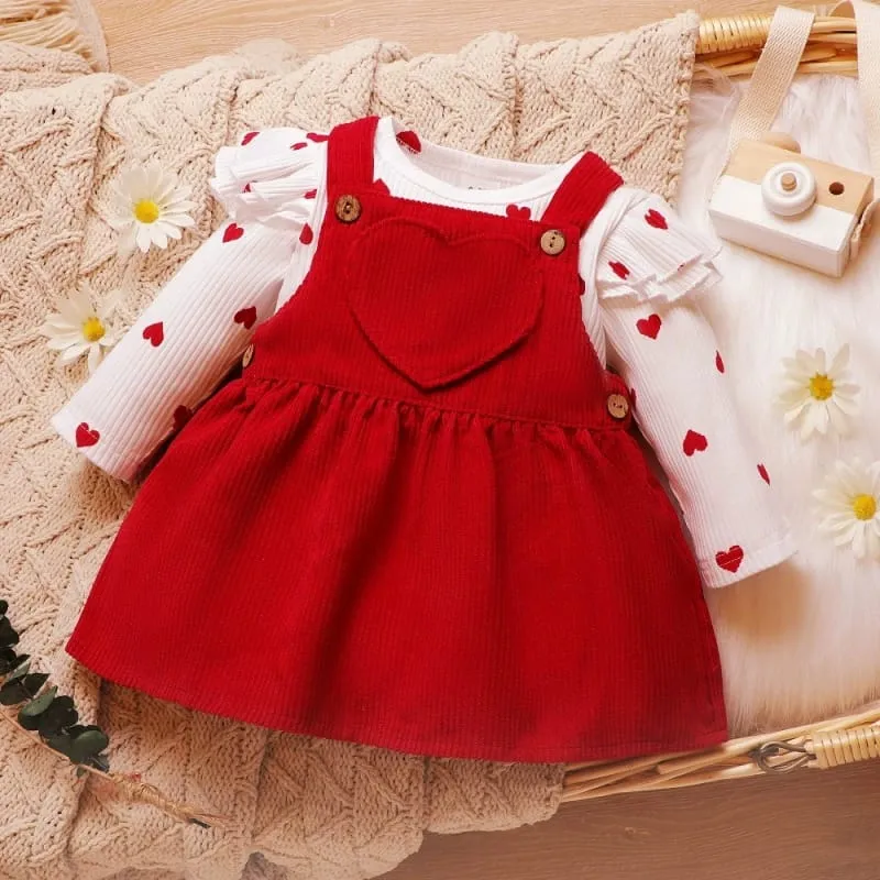 Love All Day 2piece Pinafore & Top Set