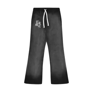 LUKAMACHAIN FLARED JOGGERS DARK GREY