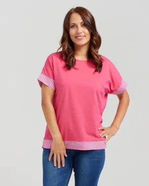 Luna Top - Pink Check