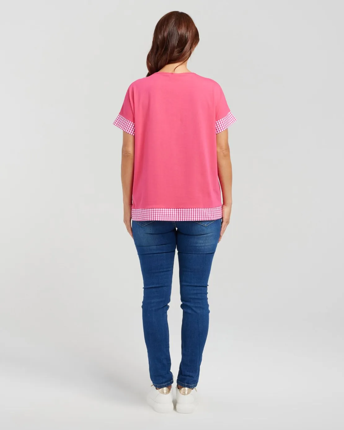 Luna Top - Pink Check