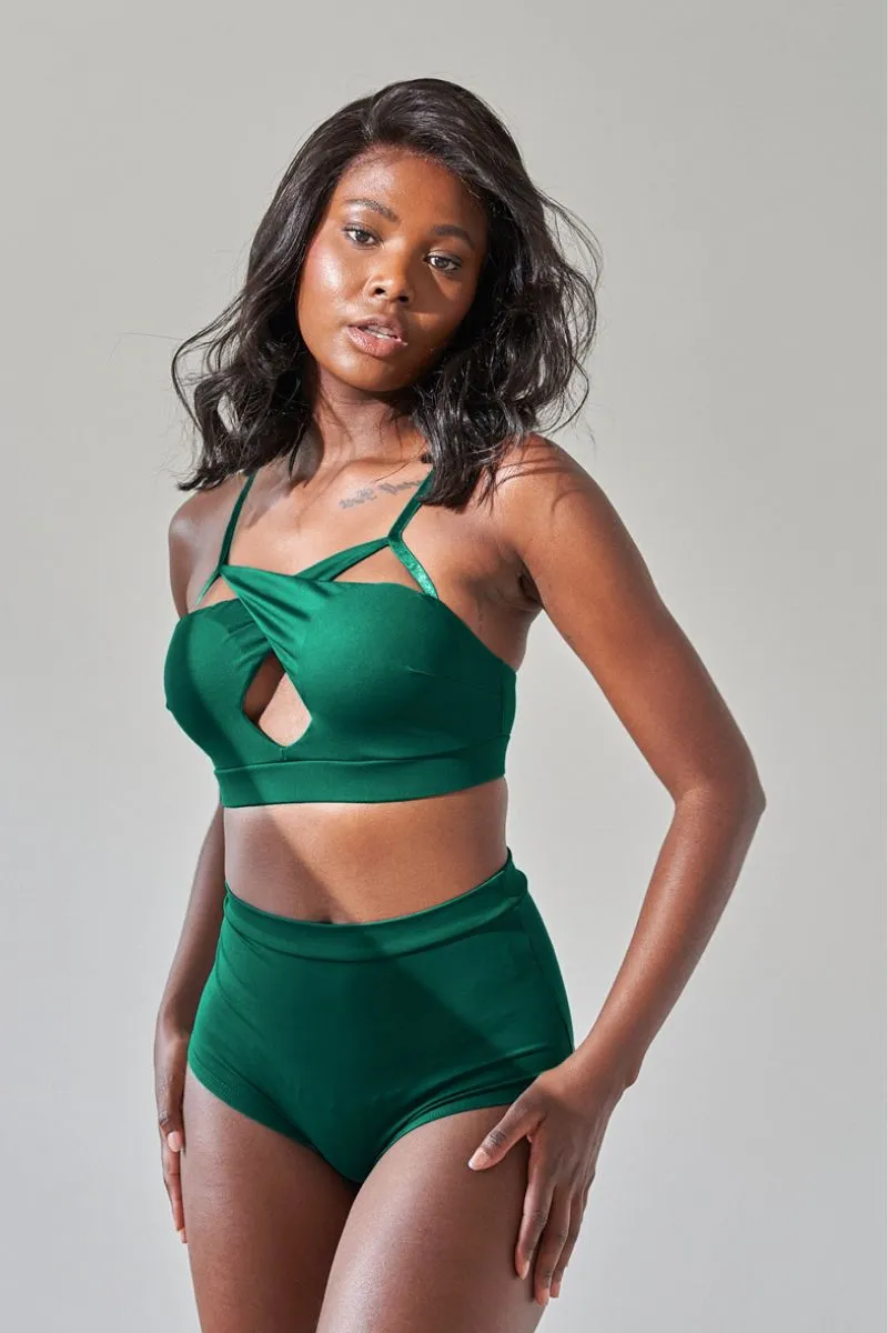 Lunalae Cleo Top - Recycled Moss Green