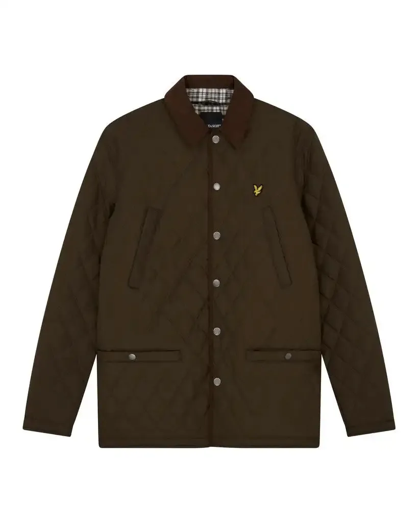 Lyle & Scott Mens Quilted Jacket JK1990V Olive