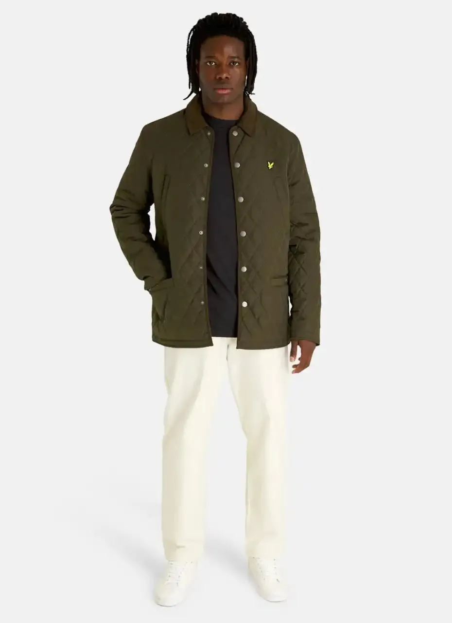 Lyle & Scott Mens Quilted Jacket JK1990V Olive